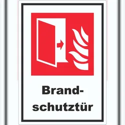 HB-Druck Brandschutztür Brandschutz Aufkleber A0 (841x1189mm)