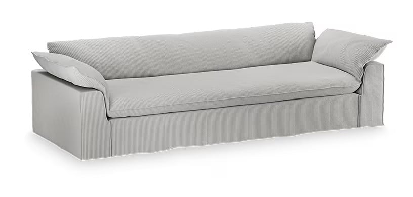 HKliving Hoes voor Bank Nomad 305cm, Corduroy Rib - Crème