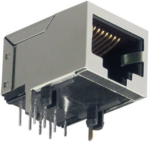 TRU Components 1582436 Buchse, gewinkelt Grau
