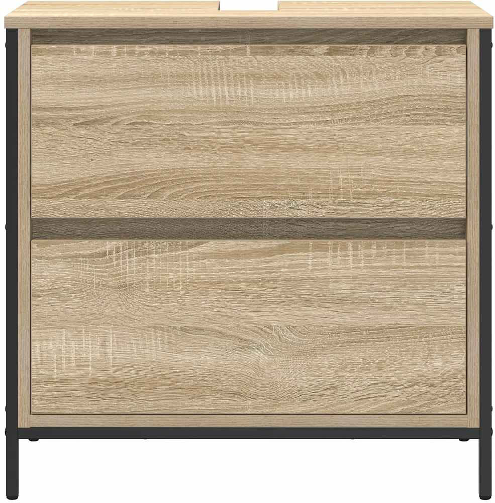Borough Wharf Bathroom Basin Cabinet With Drawers Sonoma Oak 60X34.5X60 Cm Sonoma Oak 60"