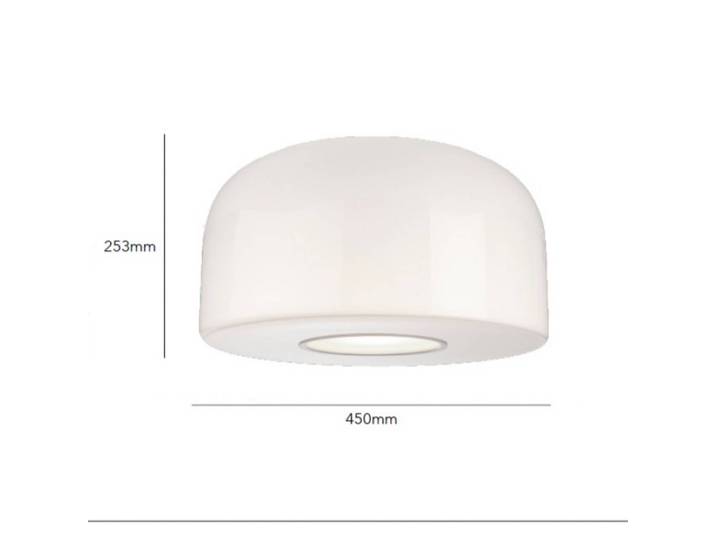 FLOS Designer Deckenleuchte Bellhop Glass C2, dimmbar, weiß / opal, für Schlafzimmer, Glas