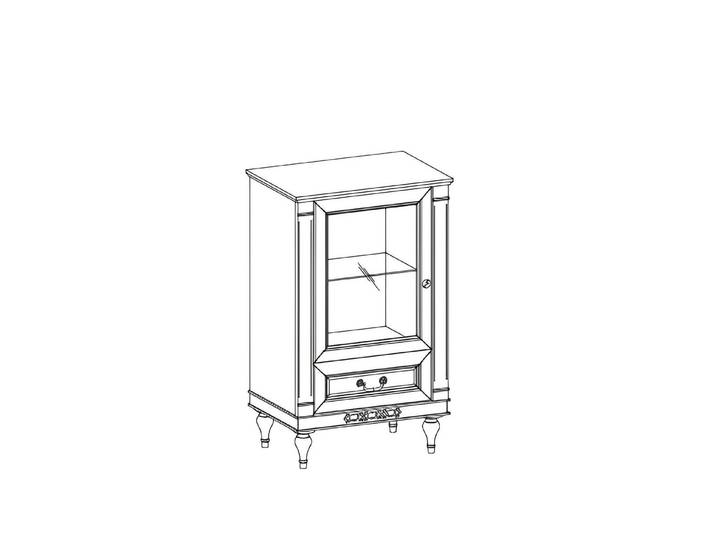 Xlmoebel Vitrine Elegante Glasvitrine FL-WM mit hochwertiger Verarbeitung und Stauraum (Model Florenz FL-WM) Hergestellt in Europa