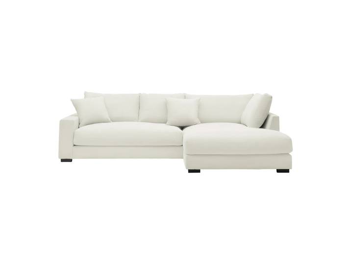 Ecksofa Pedro Struktur, Plüsch Creme