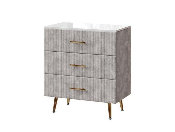 Commode Velia 70x78.5cm avec 3 tiroirs Gris Vicco 53032