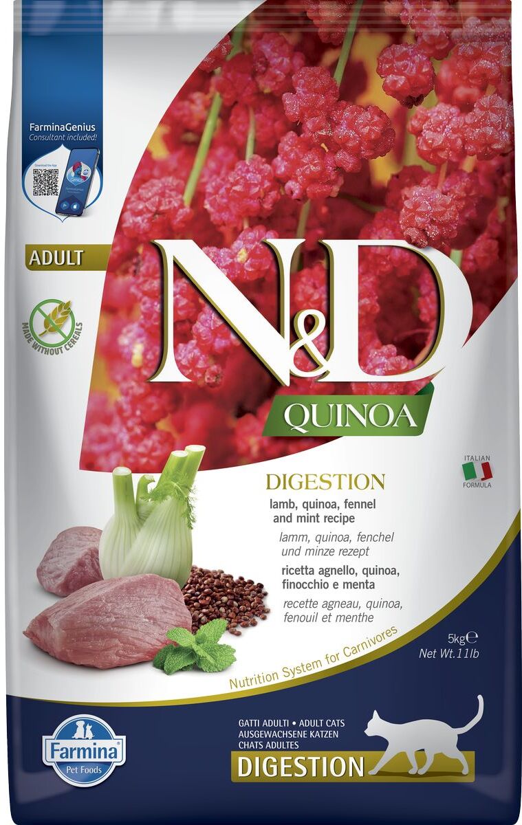 N&D Cat Quinoa Adult Digestion Agnello 5KG