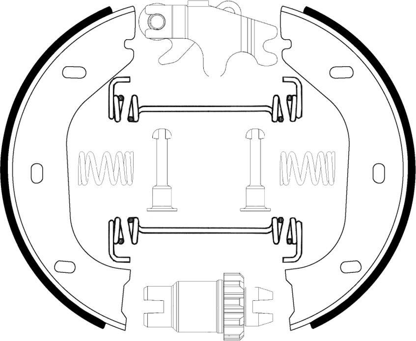 Bosch Bremsbackensatz, Feststellbremse 0204113801