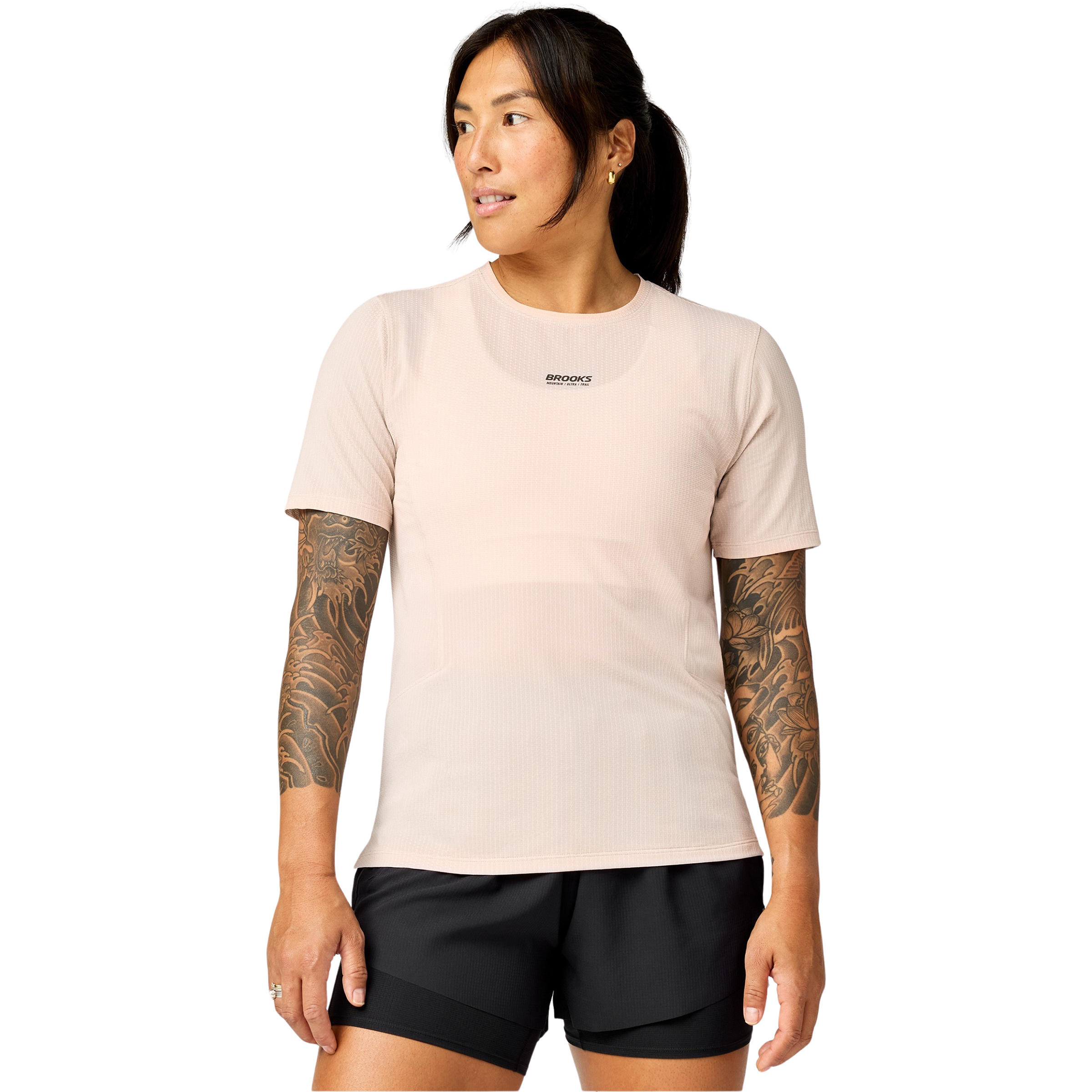 Brooks High Point 2.0 Damen T-Shirts rosa Größe XS Trailrunning | Laufen Elastisch