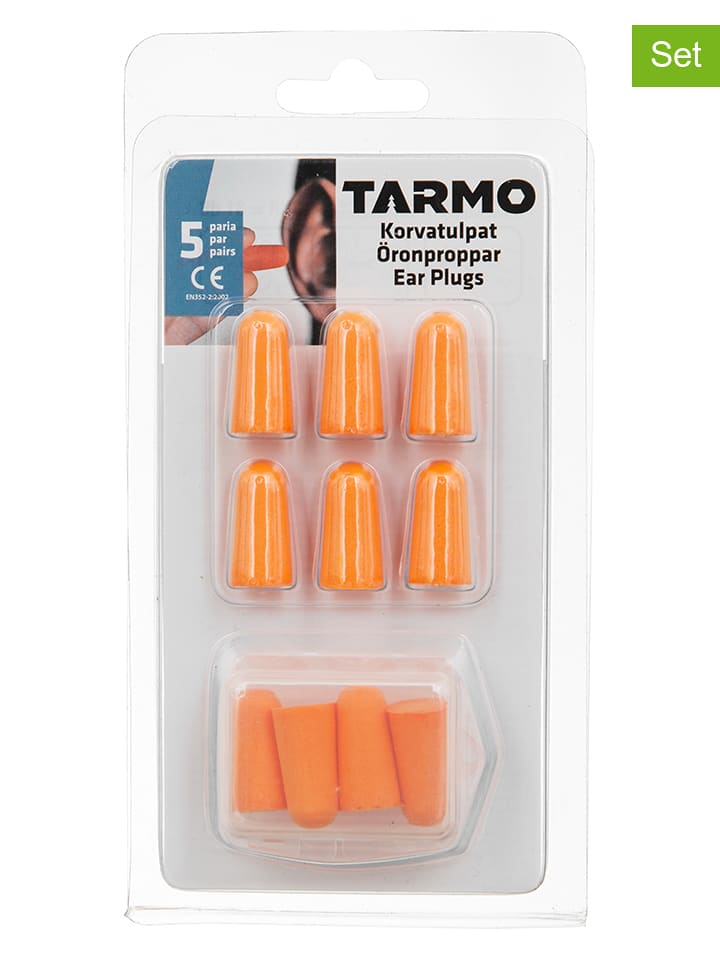 Tarmo 10er-Set: Ohrstöpsel in Orange - (H)9 cm - onesize