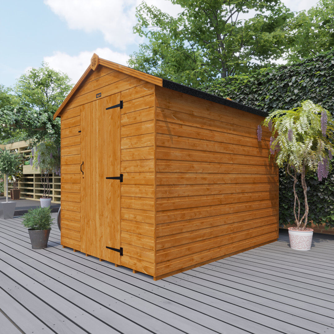 Tiger Sheds 8x6w Tiger Shiplap Windowless Apex Orange 174.75cm W X 234.95cm D X 217.88cm H