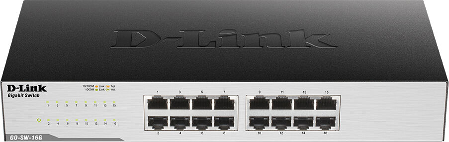 D-Link Go-Sw-16g/e Switch Gigabit Easy Ethernet Gigabit Desktop Switch Nero - Go-Sw-16g