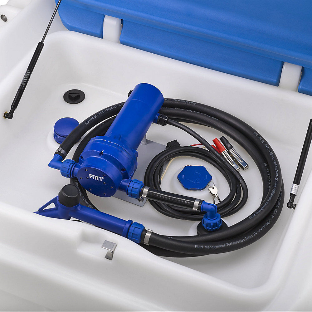 Mobile Tankanlage für AUS 32 (AdBlue®) / Urea, Volumen 250 l, Membranpumpe, 12 V, 30 l/min PRESSOL
