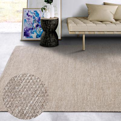 Wollteppich ELLE DECORATION "Pradesh", beige (linen,weiß), B:60cm H:10mm L:90cm, Wolle, Teppiche, Handgewebt, Wolle, Natur, Läufer, Wohnzimmer, Schlafzimmer, Skandi