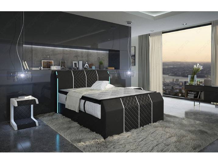 Boxspringbett Paris Leder