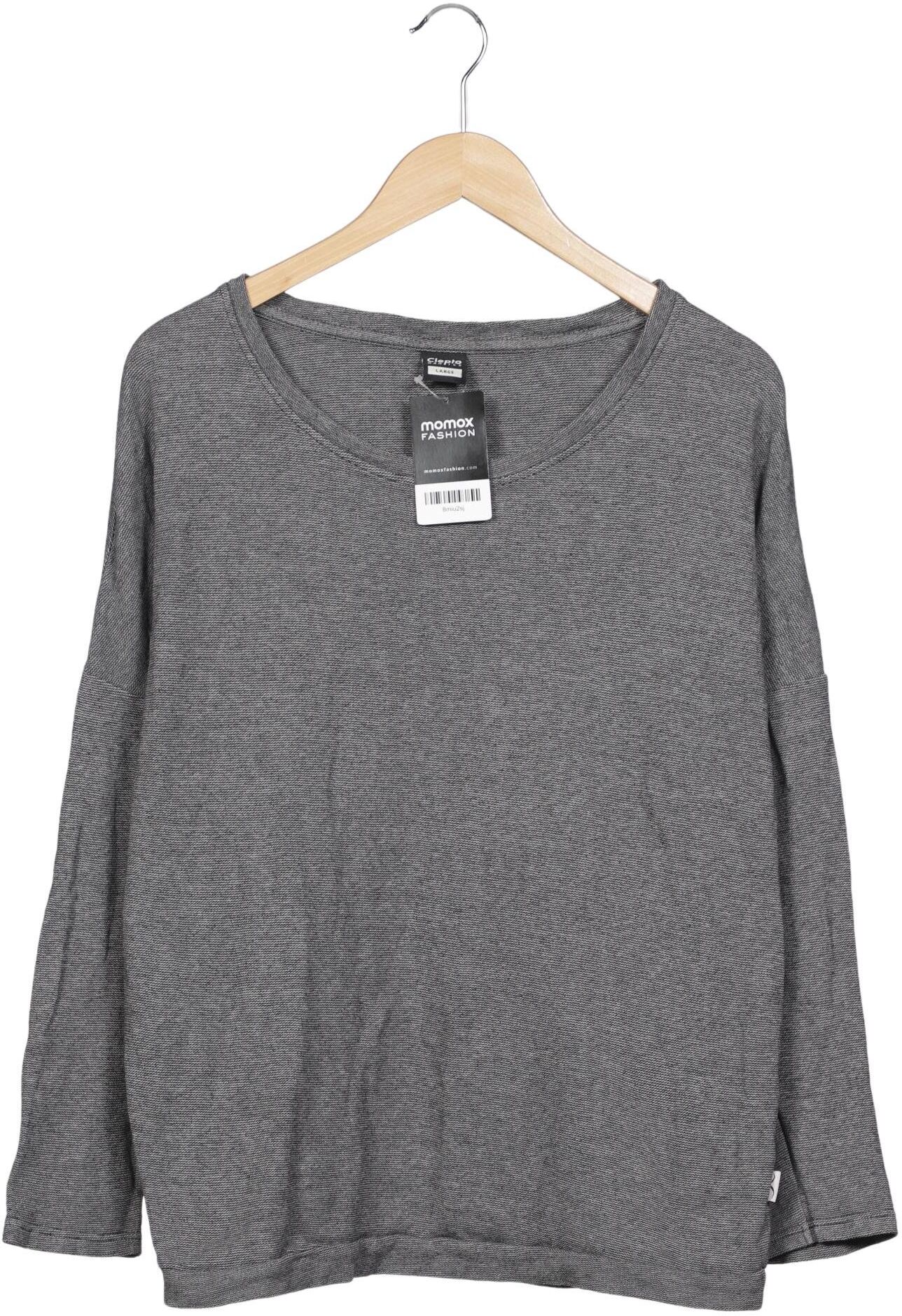 Cleptomanicx Herren Langarmshirt, Grau, Gr. L, Baumwolle - Second Hand