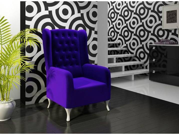 Xlmoebel Ohrensessel Chesterfield Samtsofa mit freier Farbwahl und Kristallen (Ohrensessel), Made in Europa