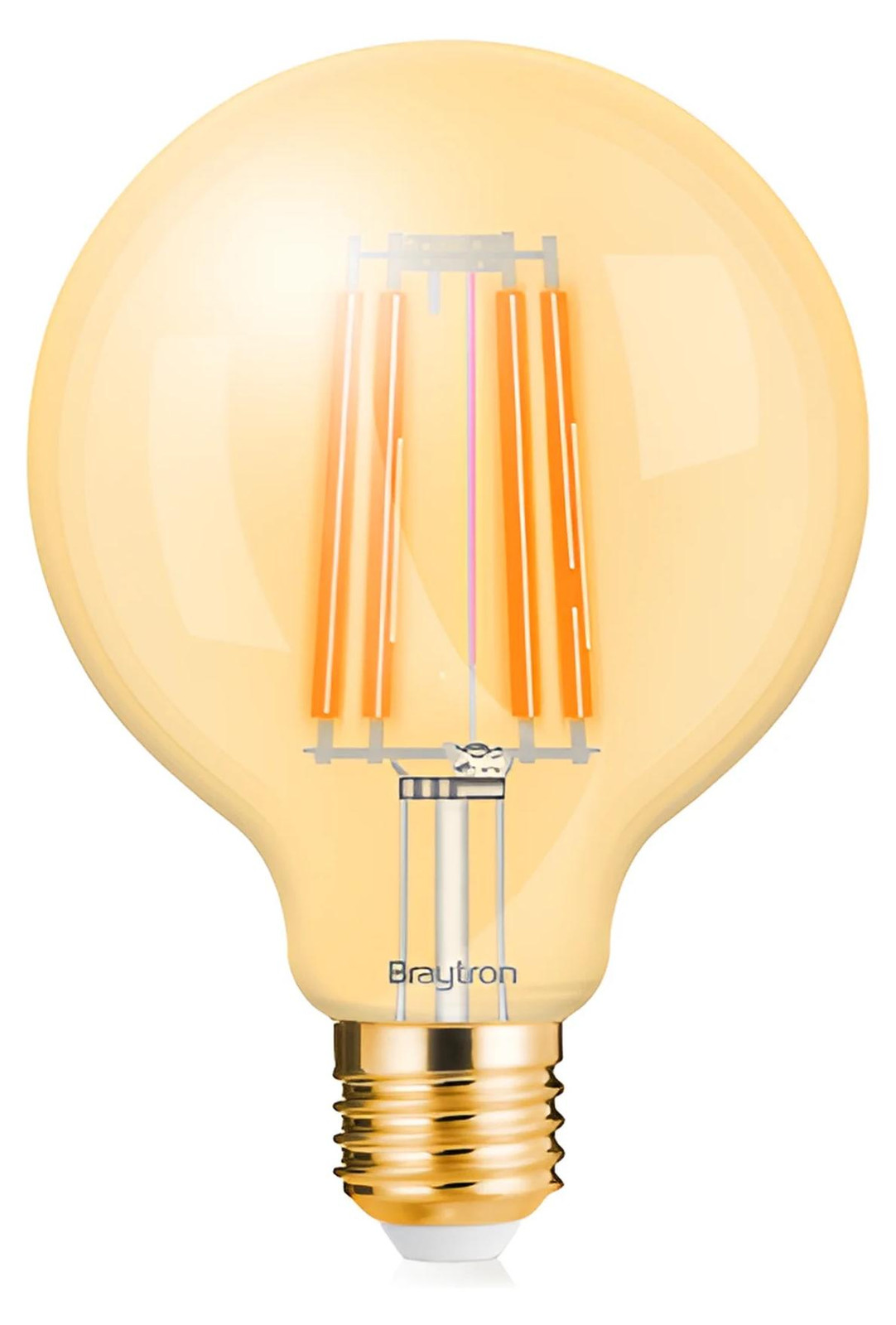 Braytron LED Filamentlamp Retro Vintage G125 6W E27 Warm Wit 2200K Amber