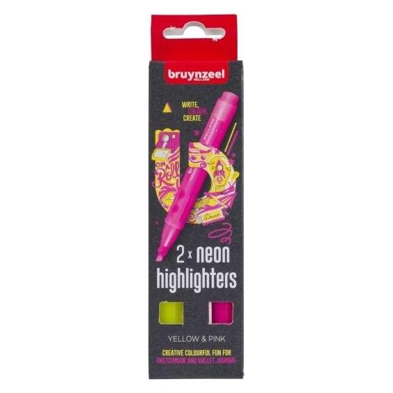 Bruynzeel Highlighter set | yellow and pink (Highlighter) (ROY-60283002)