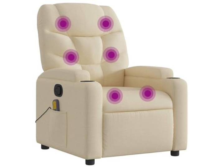 vidaXL Massagesessel Creme Stoff