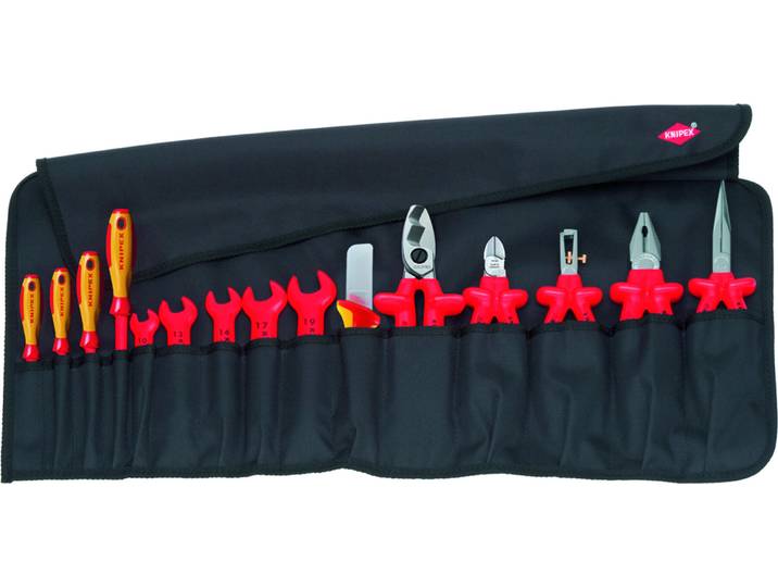KNIPEX 98 99 13 Trousse à outils à roulettes 15 pièces avec outils isolés pour les travaux sur les installations électriques