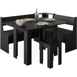 Vicco, Esstisch, mit Stuhl Roman (90 x 90 x 76.60 cm)