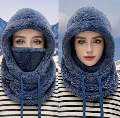 Inspire Curations Thermal Fleece Balaclava Ski Mask Windproof Adjustable Winter Face & Neck Cover blue