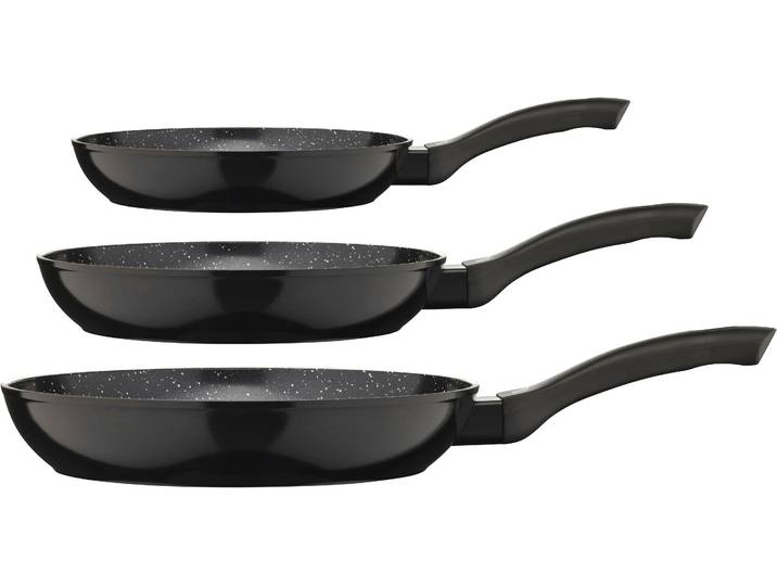Pfannen-Set GSW Barisa , schwarz, Pfannen, Pfannen-Set, VITAFLON QUARZIT Antihaft-Versiegelung, Induktion