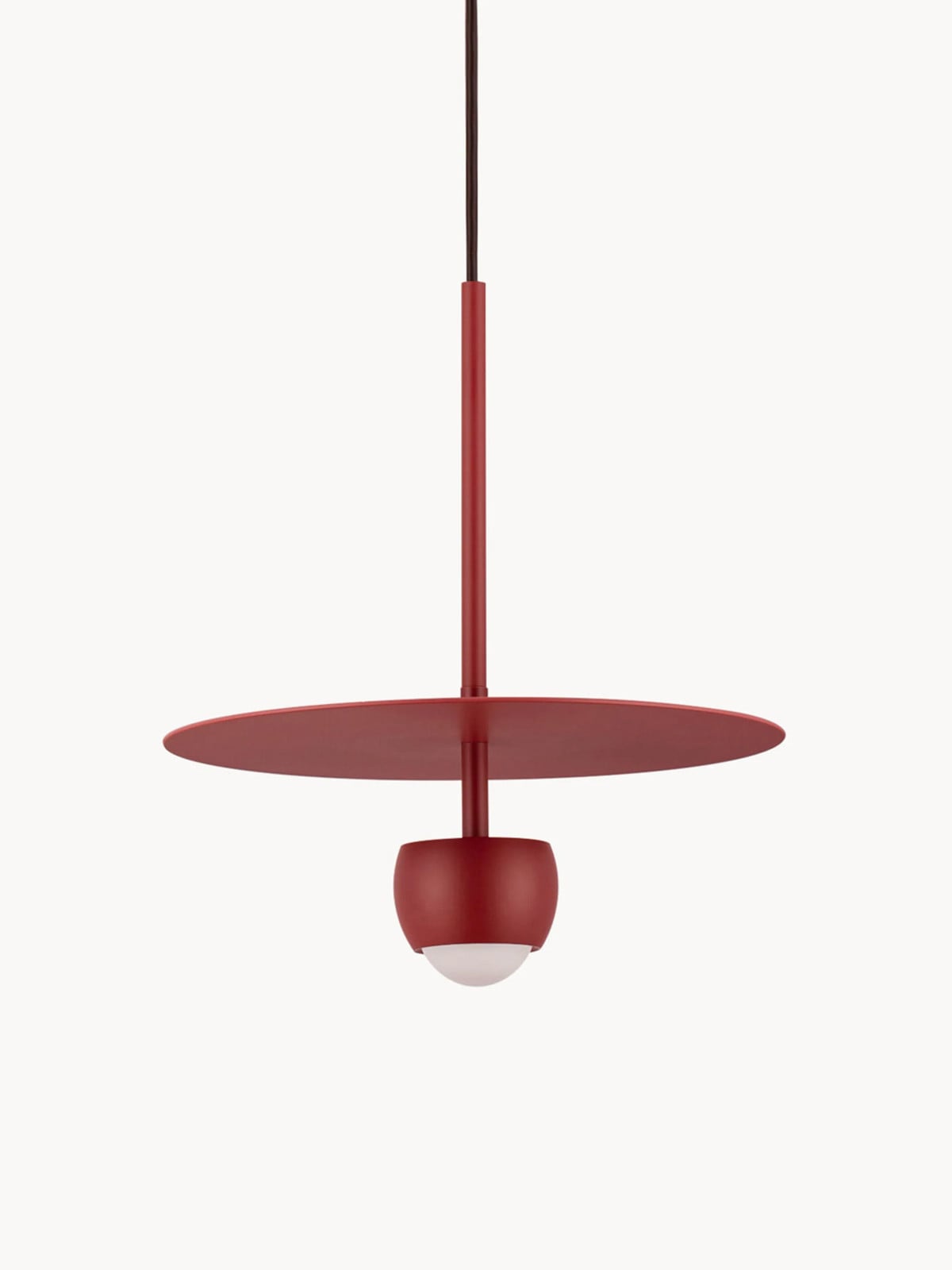 Nova Luce Edem LED-hanglamp Rood, Diameter: 30 cm