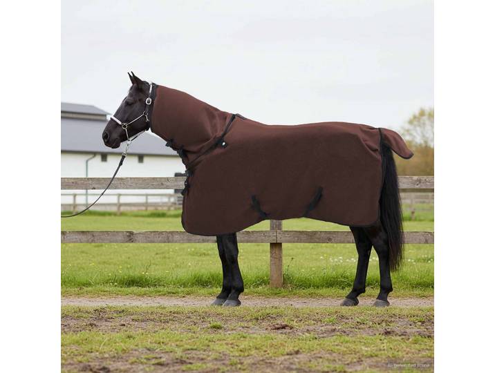 vidaXL Pferdedecke Volles Dunkelbraun 115 cm Polyester-Fleece
