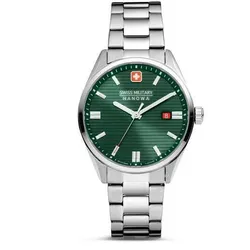 SWISS MILITARY HANOWA - ROADRUNNER - Metallarmband - silver - green dial