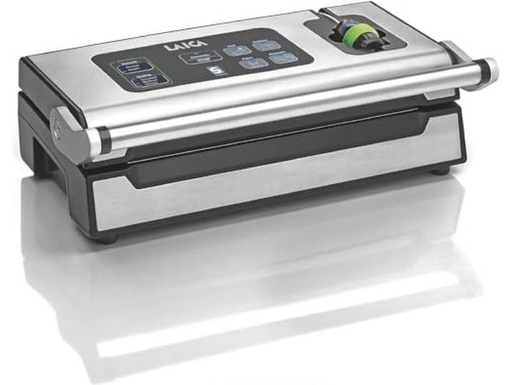 LAICA VT3240 Vakuumiergerät für Lebensmittel – 100 automatische Zyklen Dreifache Versiegelung, Doppelpumpe 22 L/min, Lebensmittel bleiben bis zu 5x länger frisch, inkl. Beutel-Zubehör