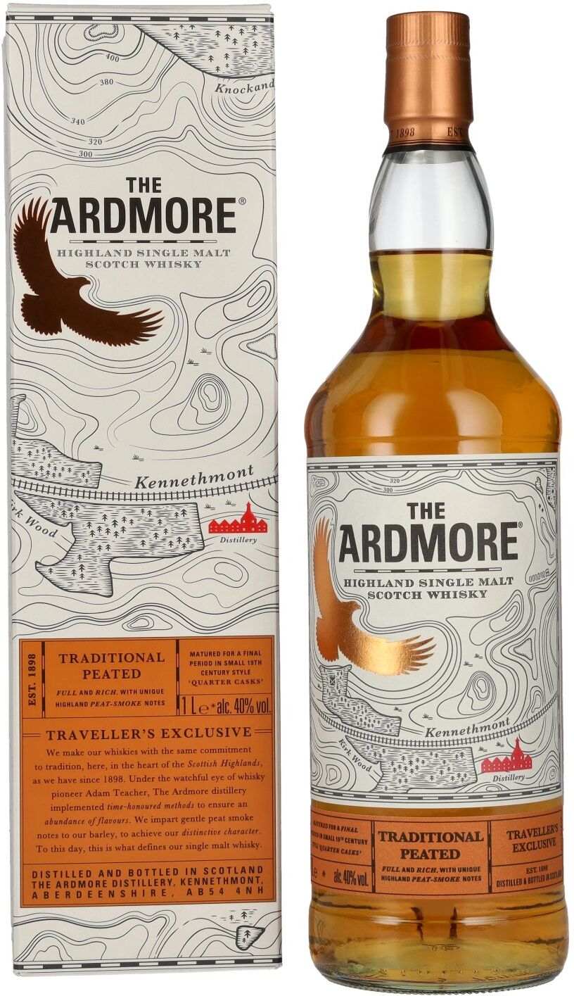The Ardmore Whisky The Ardmore TRADITIONAL PEATED Highland Single Malt 40% Vol. 1l in Geschenkbox