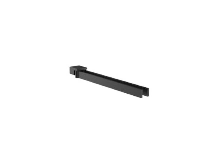 EMCO Loft handdoekhouder twee-arm voor wandmontage, draaibare badhanddoekhouder van aluminium, hoogwaardige handdoekstang voor twee handdoeken, mat zwart