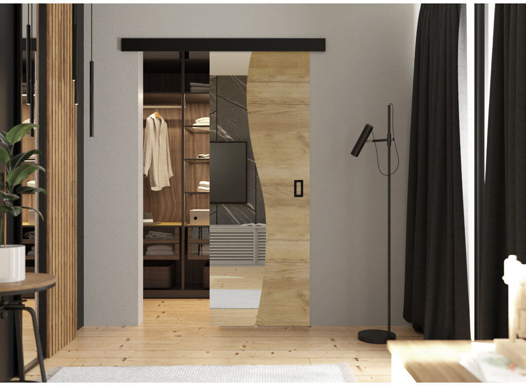 Brayden Studio DOOR FALA 1 Beige 92cm x 205cm