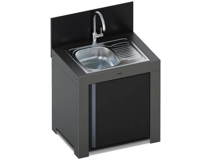 Eno - Meuble De Cuisine Extérieure Modulo Avec Egouttoir Gris Cargo P