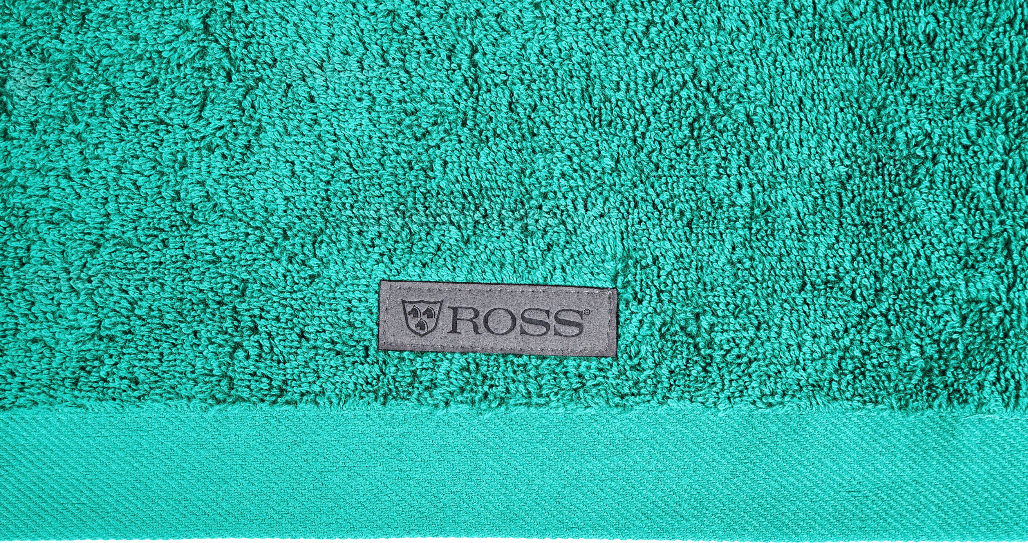 Waschhandschuh ROSS "Sinfonie", blau (karibik), B:16cm L:22cm, Frottier, Handtücher, Waschhandschuh, in modernen Unifarben karibik B/L: 16cmx22cm, 6 Stk.