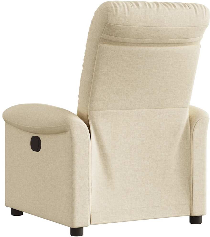 vidaXL Fauteuil inclinable Crème Tissu