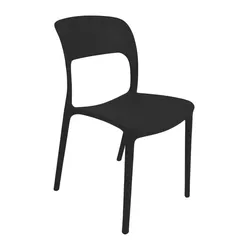 Sicignano 4er-Set Noemi-Stühle aus Polypropylen, 80 x 48 x 42 cm, Anthrazit