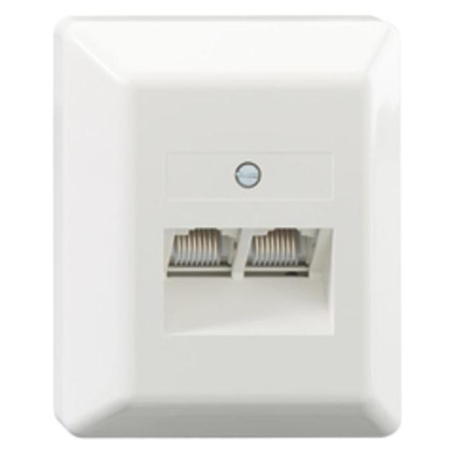 Rutenbeck UAE 8/8 (8/8) Ap rw - Wanddose - RJ-45 X 2 (13010131)