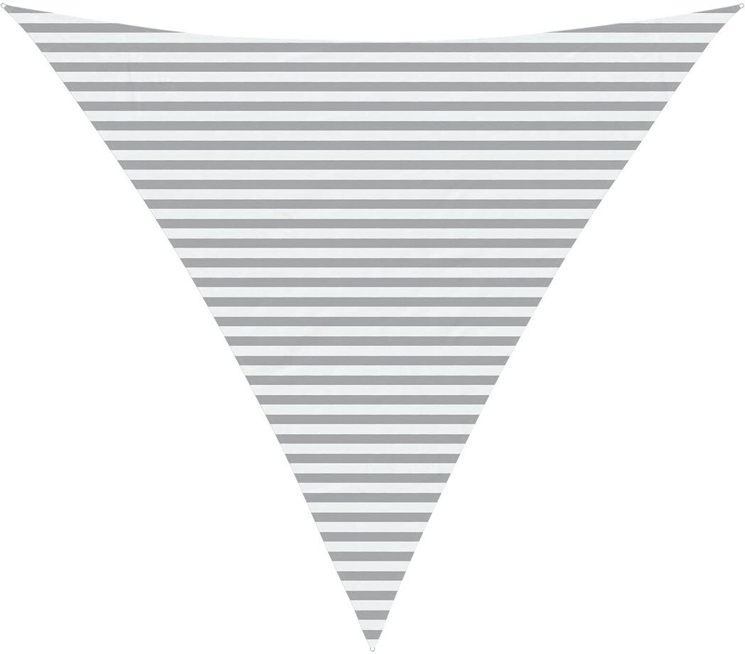 Vidaxl Sunshade Sail Oxford Fabric Triangular Shade Sail Sunscreen Canopy Grey/White 6m W x 6m L x 6m D
