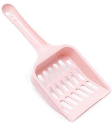 Inspire Select Fine Mesh Cat Litter Scoop With Durable Plastic Handle Fast Easy Cleaning, Pet Waste Shovel For Cats & Dogs pink