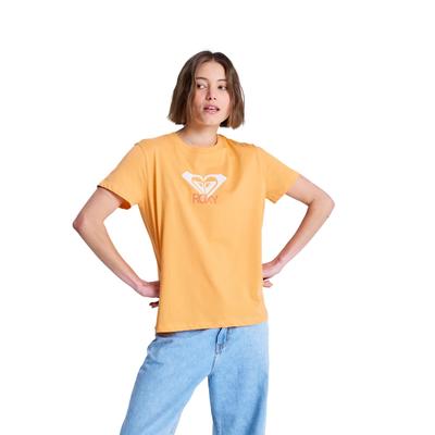 T-Shirt ROXY "Ocean Road Art", Damen, Gr. M, orange (papaya), Obermaterial: 100% Baumwolle., Shirts T-Shirt