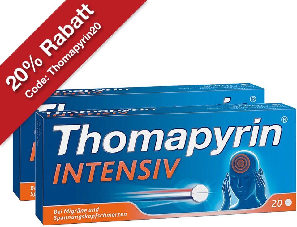 Thomapyrin® INTENSIV – bei Migräne & Spannungskopfschmerzen