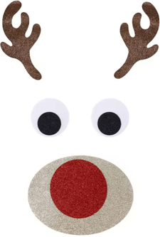 Inspire Picks Festive Christmas Felt Window & Door Sticker Decorations elk