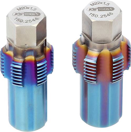 KS Tools 150.2540 Gewindeschneidsatz metrisch M20, M22 Spezial-Werkzeugstahl 1St.