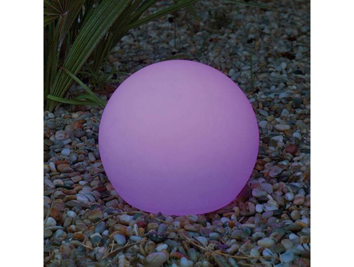 Newgarden Buly LED-Solarleuchte Kugel IP65, Ø 60cm Buly, dimmbar, weiß / opal, Kunststoff, Modern, Solarleuchte