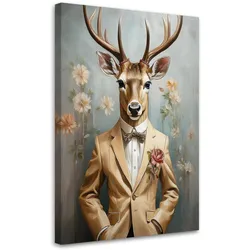 WANDBILD eleganter hirsch abstrakter boho