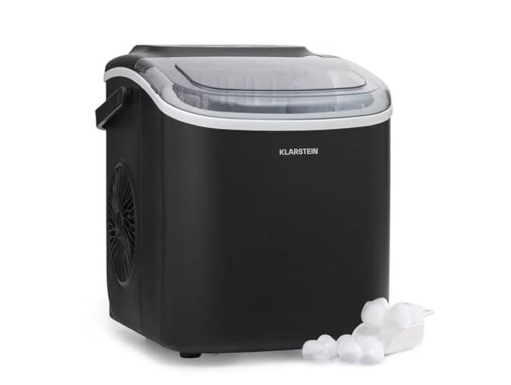Klarstein Machine a Glacons pour la Maison\, Capacité de 1\,3L\, Fabrique Rapidement Jusqu'à 12kg de Glacons\, Machine a Glaces Petits et Grands Glaçons en Forme de Balles\, Autonettoyante\, Ice Maker