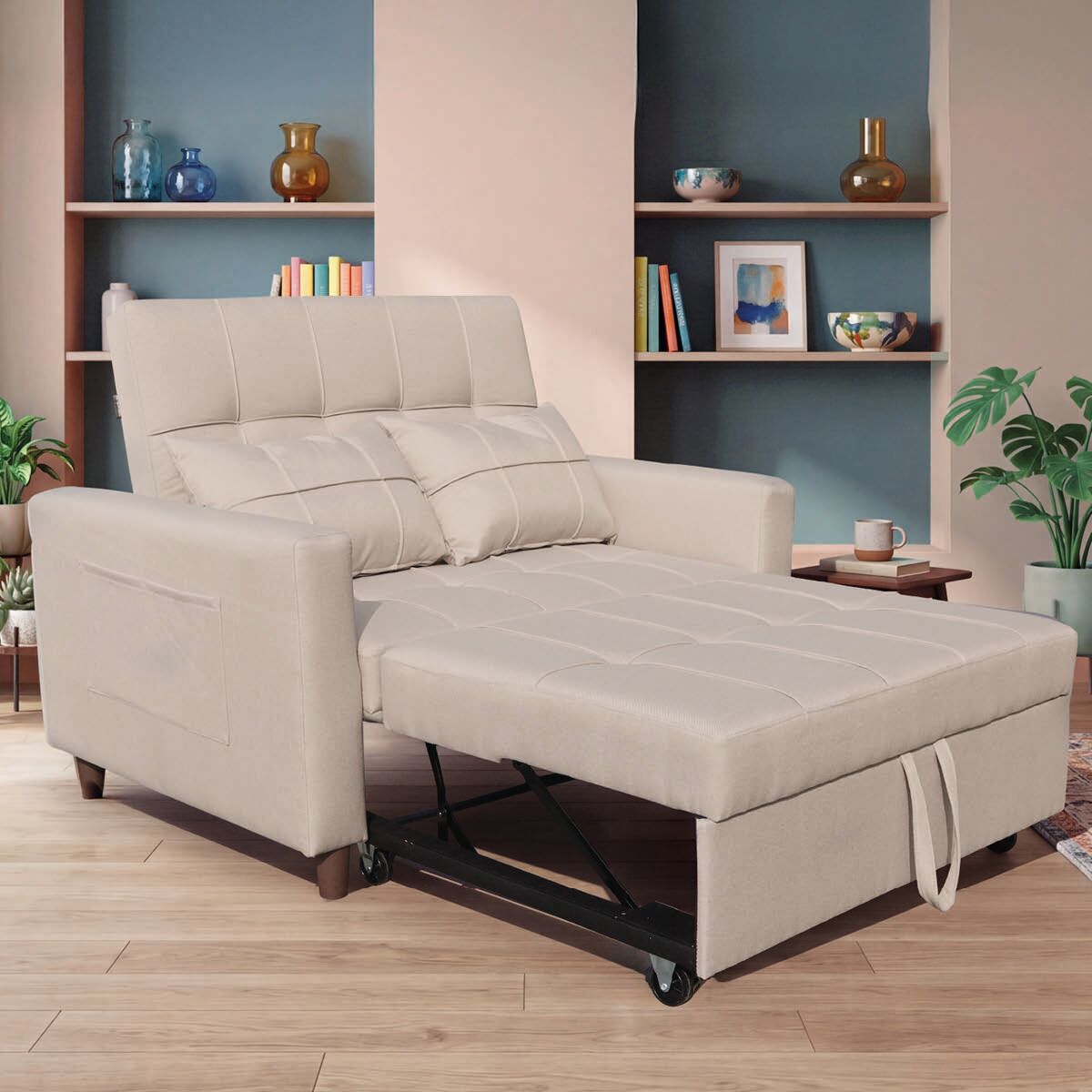 Ambiness 3in1 Zweisitzer Schlafsofa beige