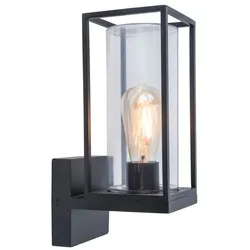 Lutec Außenwandleuchte Flair Alu, Eisen, Stahl & Metall Schwarz