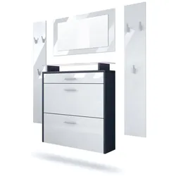 GARDEROBE Malea Fronten in Weiß Hochglanz